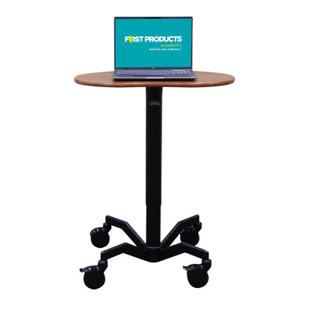 Mov-it Mobile Desk: Curved Small All Mobile Workstations FP-1035-R00-SD First Products