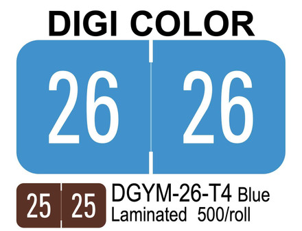  2026 DIGI COLOR DGYM-26-T4 Blue Laminated 500/roll 