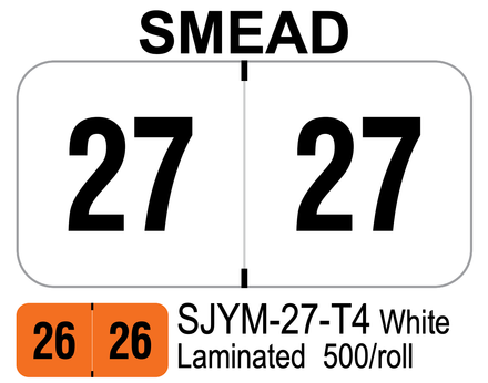 2027 SMEAD SJYM-27-T4 White Laminated 500/roll