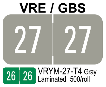 2027 VRE / GBS VRYM-27-T4 Gray Laminated 500/roll
