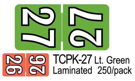 2027 COLWELL TCPK-27 Lt. Green Laminated 250/pack