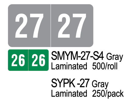 2027 SMEAD SYPK-27 Gray Laminated 250/pack