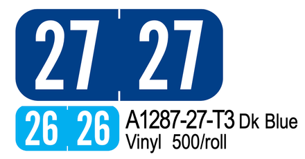 2027 TAB PRODUCT A1287-27-T3 DK Blue Vinyl 500/roll