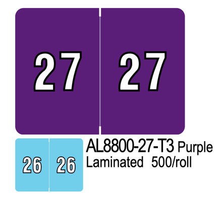 2027 DATAFILE AL8800-27-T3 Purple Laminated 500/roll