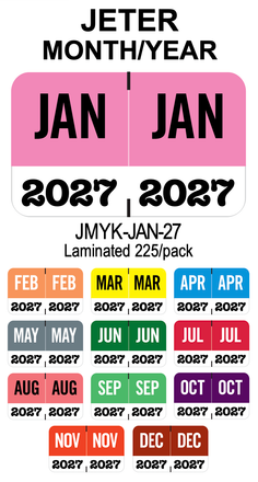 2027 JETER MONTH/YEAR JMYK-27 Laminated 225/pack
