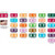Kimdura Tab Compatible Vinyl Kimdura Mini Alpha Series Two Tier Dispenser Tray, Set of 26 [A-Z] 