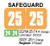 2025 SAFEGUARD Year End Label Fl Orange Laminated 500/roll Year Labels SGYM-25-T4 First Products