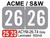  2026 ACME / S&W ACYM-26-T4 Grey Laminated 500/roll 