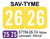2026 SAV-TYME STYM-26-T4 Yellow Laminated 500/roll Year Labels STYM-26-T4 First Products
