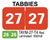  2027 TABBIES TAYM-27-T4 Red Laminated 500/roll 