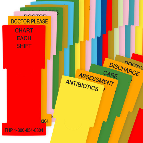 Antibiogram Chart Sticker Antimicrobial Stat-Flag Title Alerts for Medical Charts | First Products