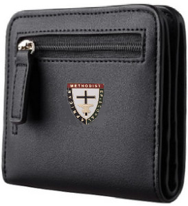 A.M.E.  Woman's  Black Faux Leather  Mini Wallet 
