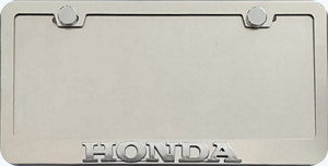  Honda 3D  Chrome Script Stainless Steel License Frame
