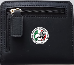 Osdia Women’s Small Slim  Black Leather Wallet with RFID Protection, Compact Bifold Mini Purse with Clear ID Window