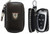 AME  BLACK FAUX LEATHER CAR REMOTE AND KEYS CASE & LAPEL PIN