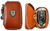 AME  BLACK FAUX LEATHER CAR REMOTE AND KEYS CASE & LAPEL PIN