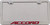  Honda Accord  3D  Red  Script Stainless Steel License Frame