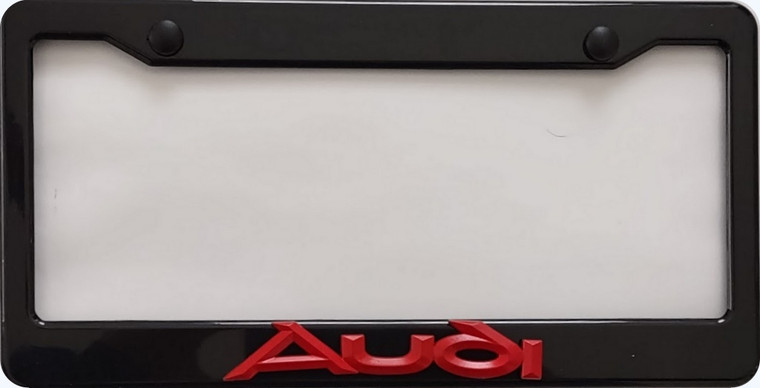  Audi 3D Black Stainless Steel  License Frame