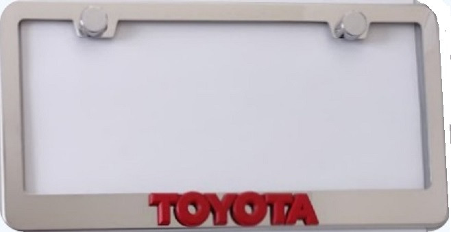    TOYOTA 3D  RED SCRIPT LICENSE FRAME