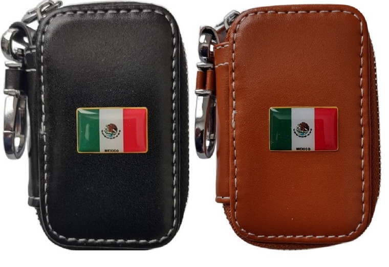 Estuche de Control Remoto y  llaves con Bandera de Mexico