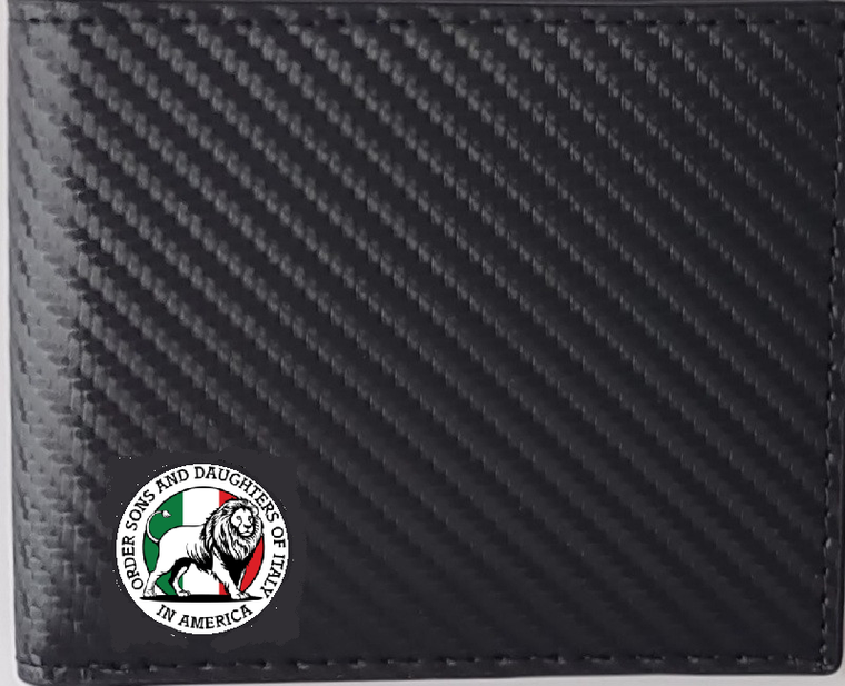 Osdia  Faux  Carbon Fiber  Men's leather Wallet