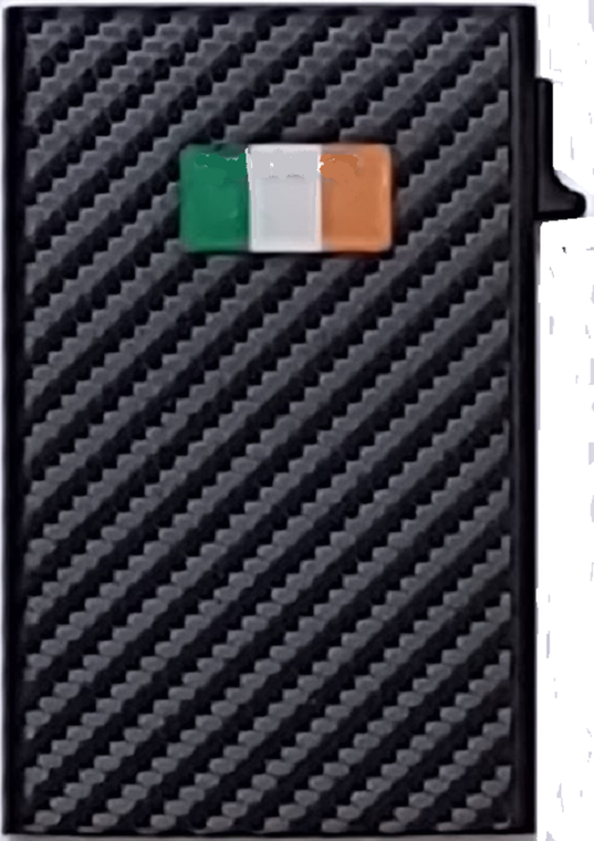 Ireland flag  Minimalist Carbon Fiber Wallet