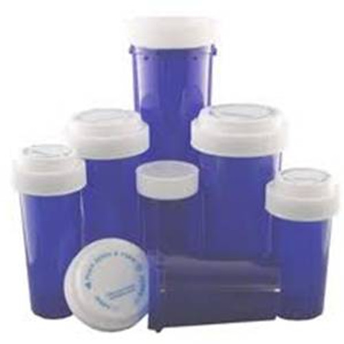 20 Dram Vial with Child Resistant Cap - Blue (Box of 360)