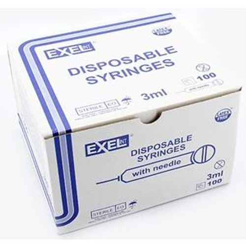 Exel Syringe with Needle, 3cc 25g x 1.5 Luer Lock $17.50/Box of 100 Modern  Medical Products 2078