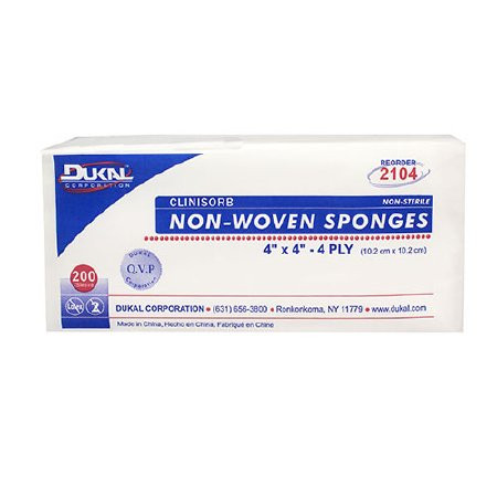 Gauze Sponge - Non-Sterile - Non-Woven - 4 x 4 - 4ply (Pack of 200