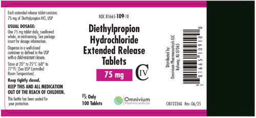 Diethylpropion 75MG Tab 100 CIV  (Omnivium)