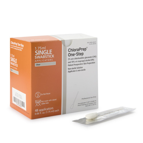 ChloraPrep Swabstick 2% / 70% Chlorhexidine Gluconate / Isopropyl Alcohol NonSterile 1.7ML 48/Box #260100