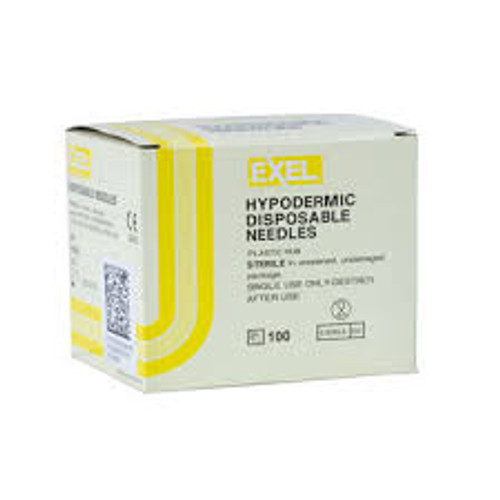 Needle Hypodermic 20gx1" 100/Box Exel# 26417