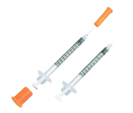 Insulin Syringe/ W Needle 0.5cc 30gx5/16" (Box of 100) Easy 830565
