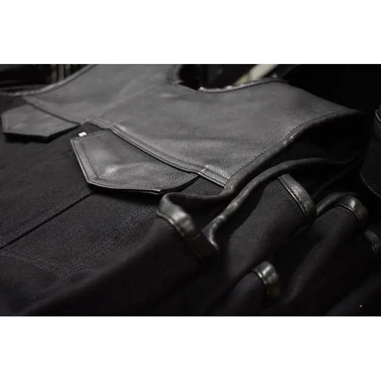 Espinozas Leather Hybrid Vest - TMF Cycles