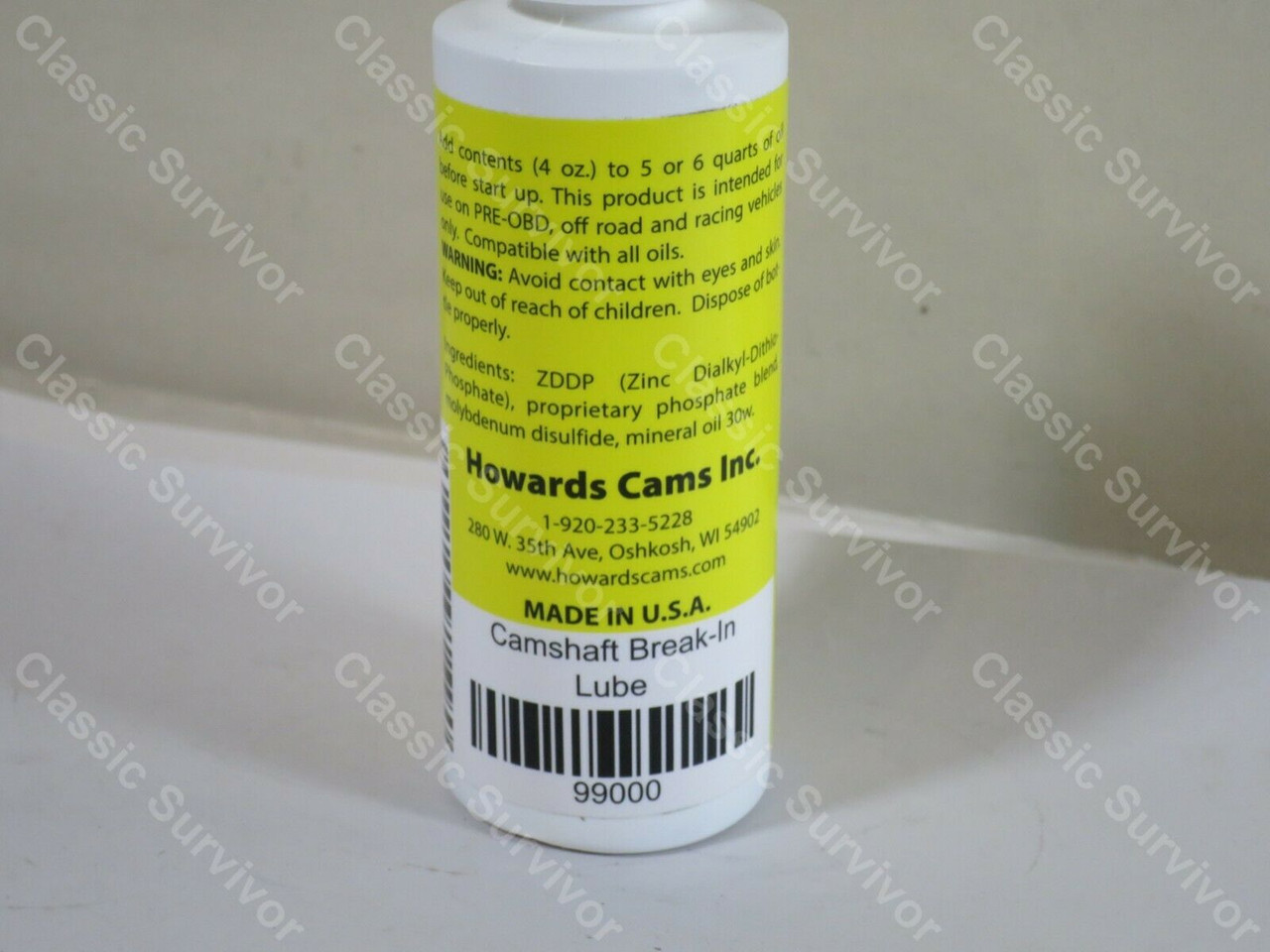 Howards Cams 99000 Camshaft Break In Lube Max ZPM Zinc Moly Flat Tappet Cam