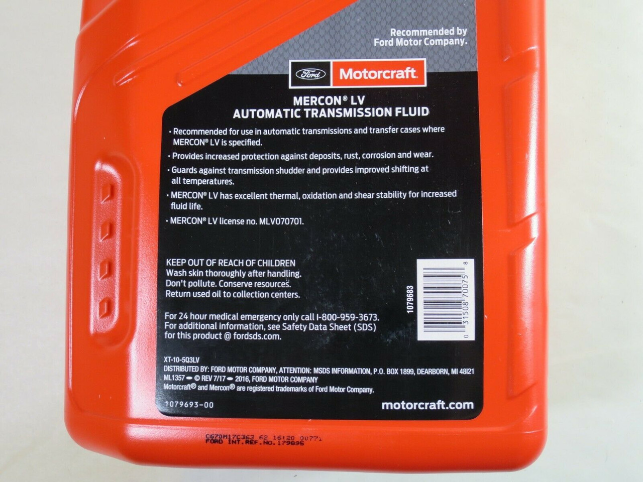 Motorcraft XT105Q3LV Mercon LV Automatic Transmission Fluid