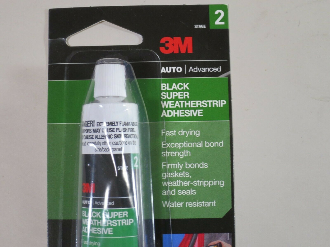 3M Black Super Weatherstrip Adhesive, 03602, 1 oz