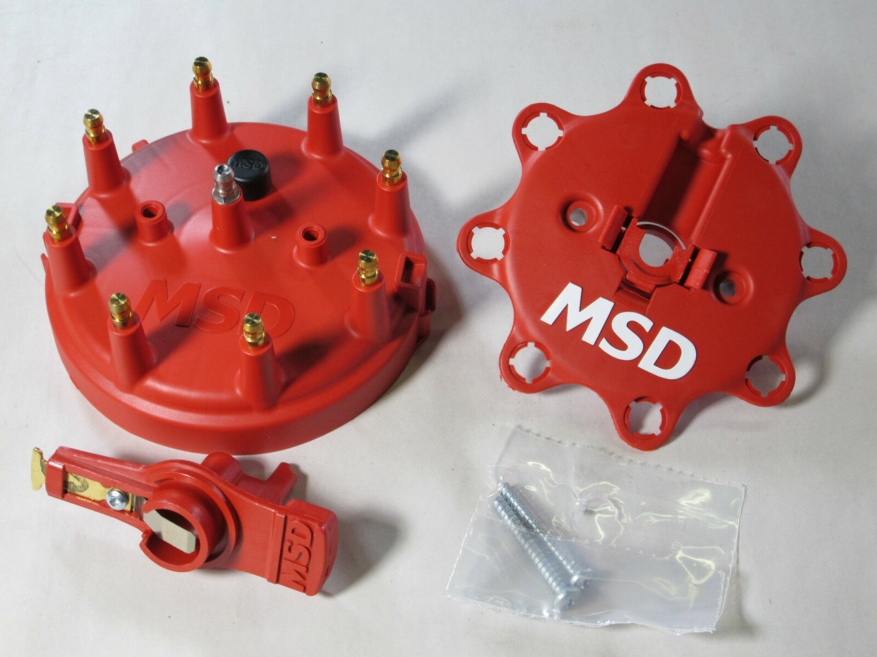 MSD Ignition 8482 Male/HEI Ford Distributor Brass Cap and Rotor Kits