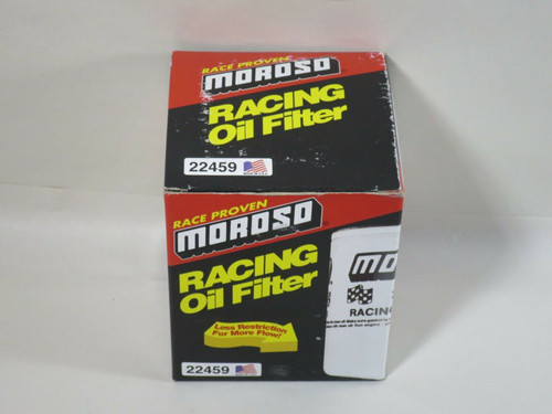 Moroso 22459 Racing Oil Filter Chevrolet Short 13/16 UNF 350 psi