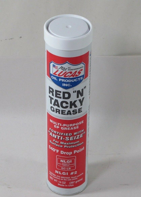 Lucas Oil 10005-1 Grease Red and Tacky Cartridge/Tube 14oz. Each, 049807100056, hpc503, Classic Survivor, Classicsurvivor, Specialized Engine Parts, jamhook503