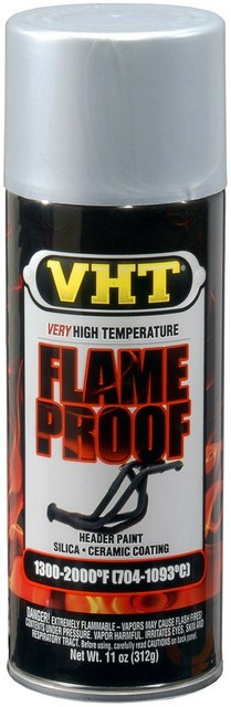 VHT SP106 High Temp Paint; FlameProof 11oz Aerosol Flat Silver 1300-2000 deg