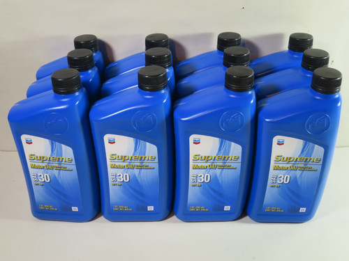 Chevron 224114722 Supreme Motor Oil SAE30 1-Qt Case of 12