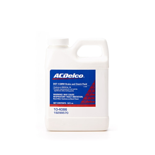ACDelco 10-4086 DOT 4 Hydraulic Brake & Clutch Fluid 16oz Bottle Case of 6