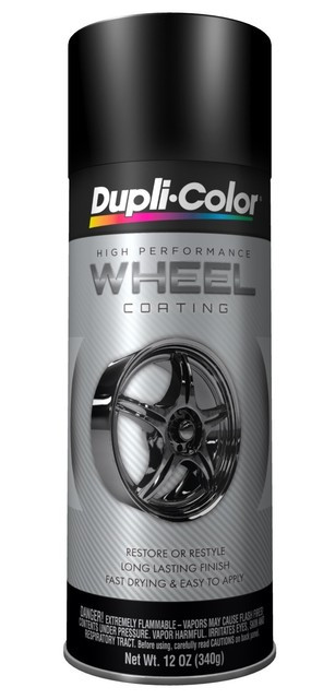Dupli-Color HWP104 Wheel Paint- Satin Black 12oz Aerosol Can