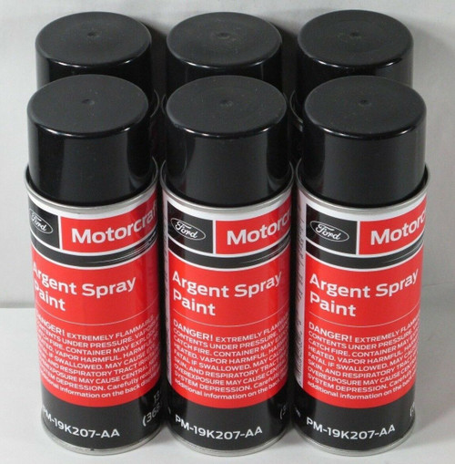 6-Cans Ford Motorcraft Argent Spray Paint 1-Case of 6-13 oz. Cans PM-19K207-AA, 031508427020, Classic Survivor, Classicsurvivor, Specialized Engine Parts, jamhook503, hpc503, Ford, Mercury, Mustang, Cougar, Torino, Cyclone, Ranchero, Maveric, Comet, Galaxie F100, F150, F250, F350, BOSS 302, BOSS 351, 351W, 351C, 351 Cleveland, 429, 429SCJ, 429CJ
