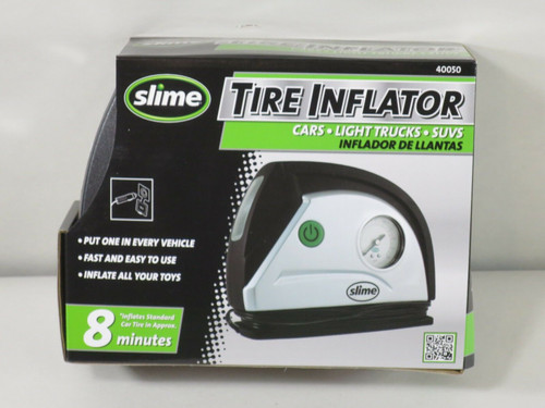 Slime 40050 Tire Inflator With Gauge And Light, 12 Volt