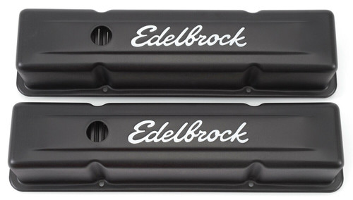 Edelbrock Signature Series Black Valve Covers 4643 Chevy SBC 283 305 350 400, Classic Survivor, Classicsurvivor, Specialized Engine Parts, jamhook503, hpc503