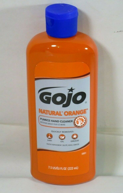 Gojo 0951 Natural Orange Pumice Hand Cleaner, 7.5 Oz