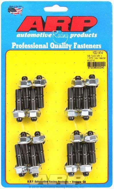 ARP 100-1414 Header Studs Hex Nuts Custom 450 Black Oxide Ford V8 Set of 16, 672036000240, Classic Survivor, Classicsurvivor, Specialized Engine Parts, jamhook503, hpc503