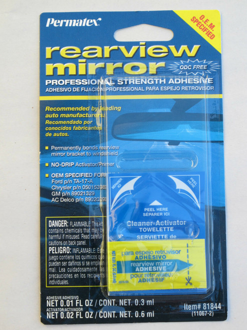 Permatex 81844 Professional Strength Permanent Rearview Mirror Adhesive Glue, 686226818447